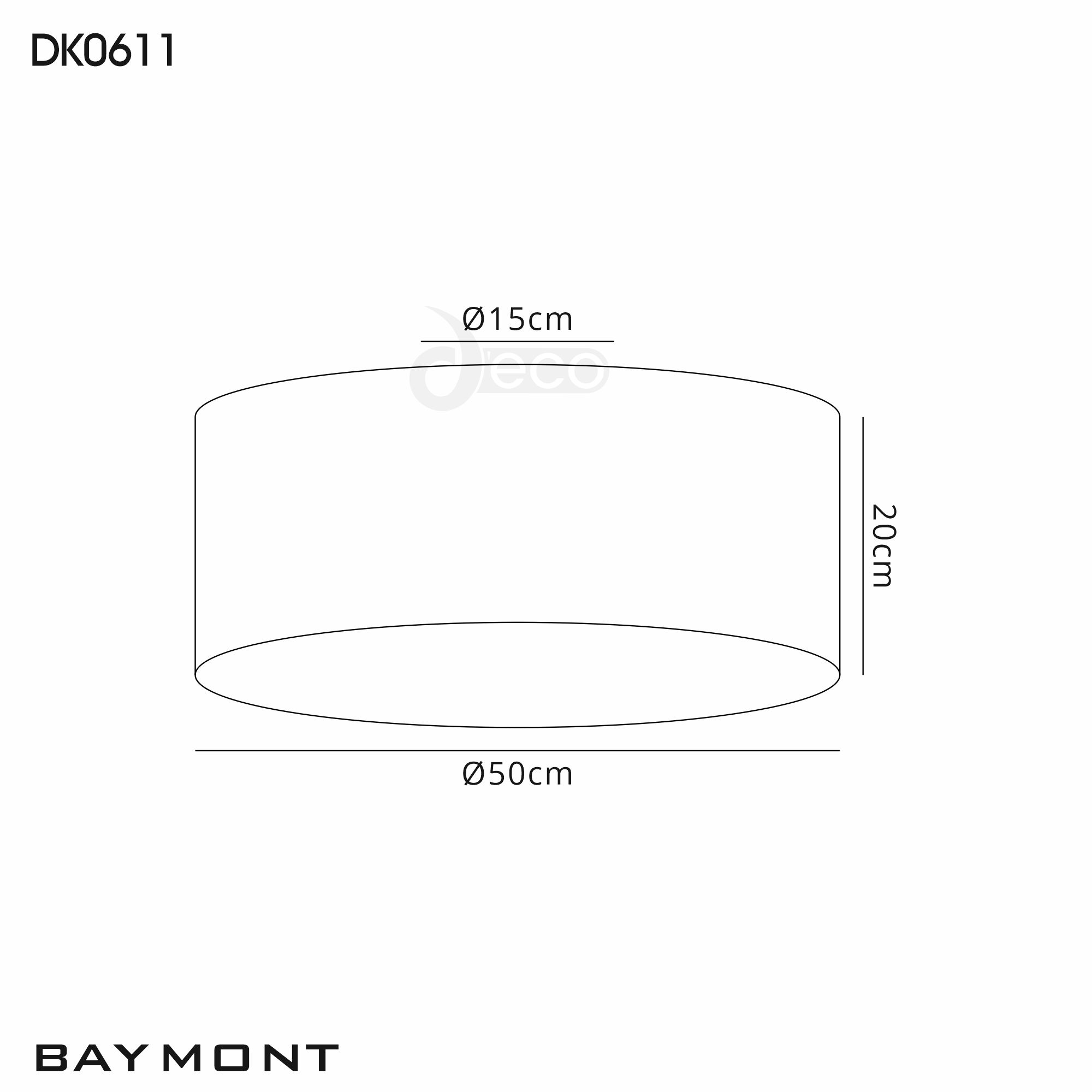 Baymont 50cm Flush 3 Light Ivory Pearl; Frosted Diffuser